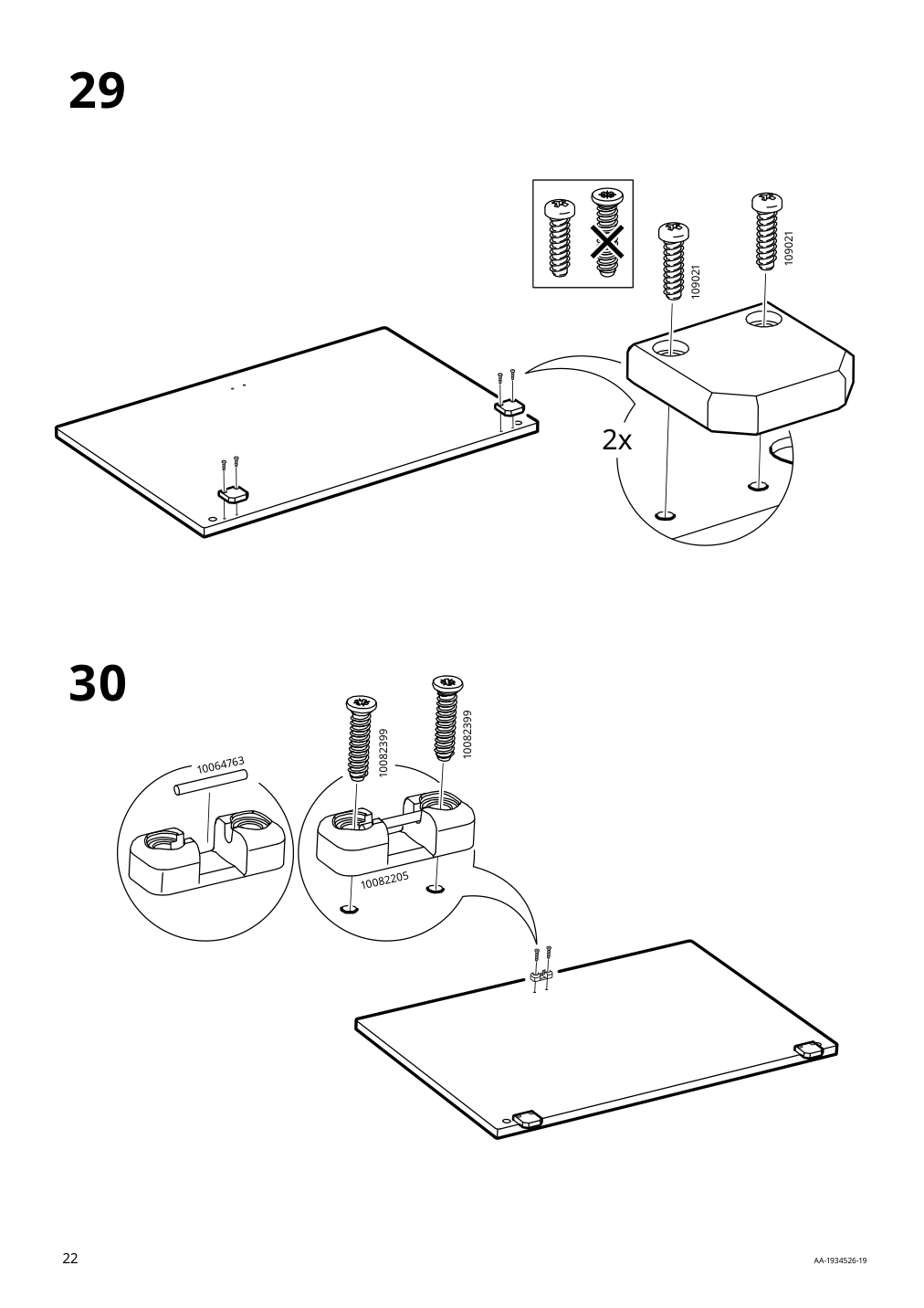 Assembly instructions for IKEA Ekedalen extendable table dark brown | Page 22 - IKEA EKEDALEN / BERGMUND table and 6 chairs 294.083.10