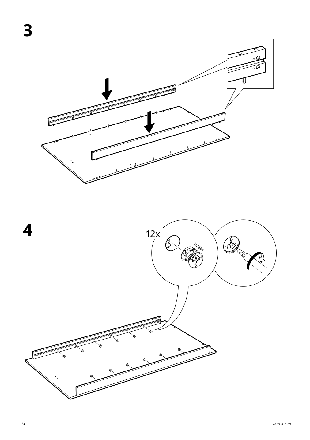 Assembly instructions for IKEA Ekedalen extendable table dark brown | Page 6 - IKEA EKEDALEN / BERGMUND table and 6 chairs 294.083.10