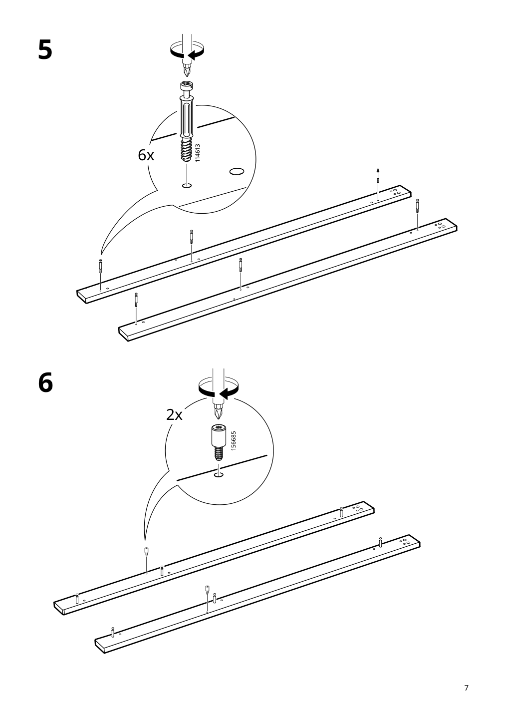 Assembly instructions for IKEA Ekedalen extendable table dark brown | Page 7 - IKEA EKEDALEN / BERGMUND table and 6 chairs 294.083.10