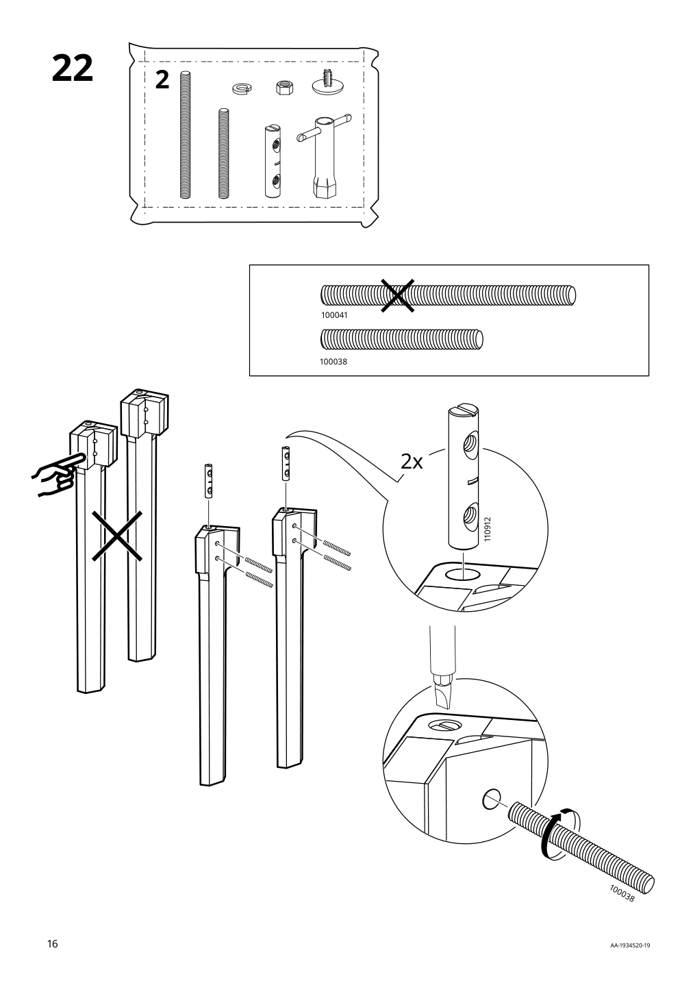 Assembly instructions for IKEA Ekedalen extendable table white | Page 16 - IKEA EKEDALEN / EKEDALEN table and 6 chairs 294.827.29