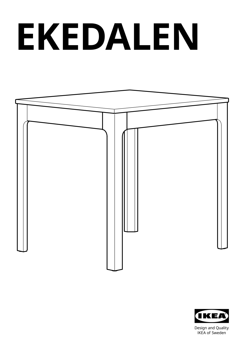 Assembly instructions for IKEA Ekedalen extendable table white | Page 1 - IKEA EKEDALEN / GRÖNSTA table and 2 chairs 895.487.94