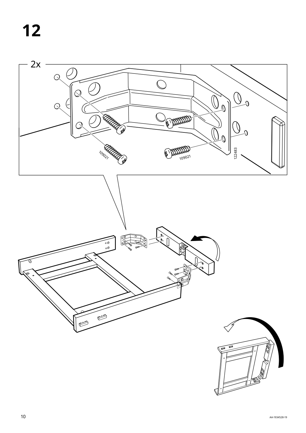 Assembly instructions for IKEA Ekedalen extendable table white | Page 10 - IKEA EKEDALEN / GRÖNSTA table and 2 chairs 895.487.94