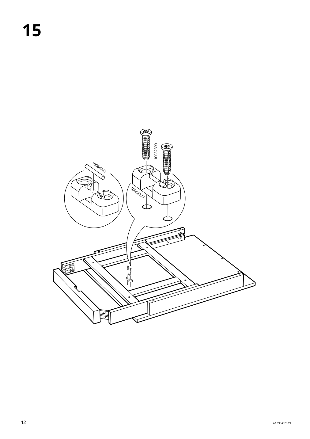 Assembly instructions for IKEA Ekedalen extendable table white | Page 12 - IKEA EKEDALEN / GRÖNSTA table and 2 chairs 895.487.94