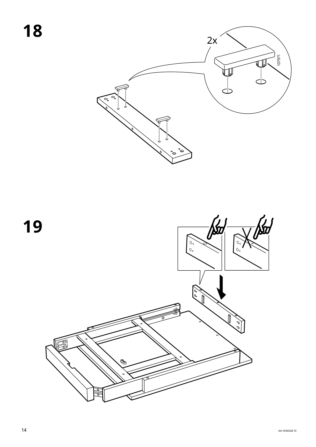 Assembly instructions for IKEA Ekedalen extendable table white | Page 14 - IKEA EKEDALEN / GRÖNSTA table and 2 chairs 895.487.94