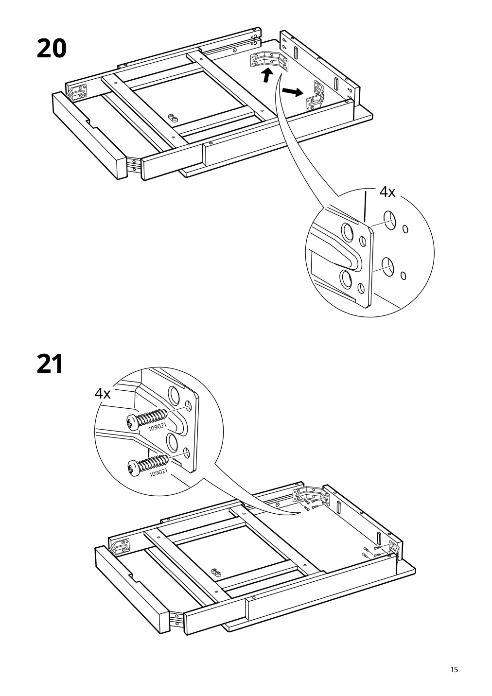 Assembly instructions for IKEA Ekedalen extendable table white | Page 15 - IKEA EKEDALEN / GRÖNSTA table and 2 chairs 895.487.94