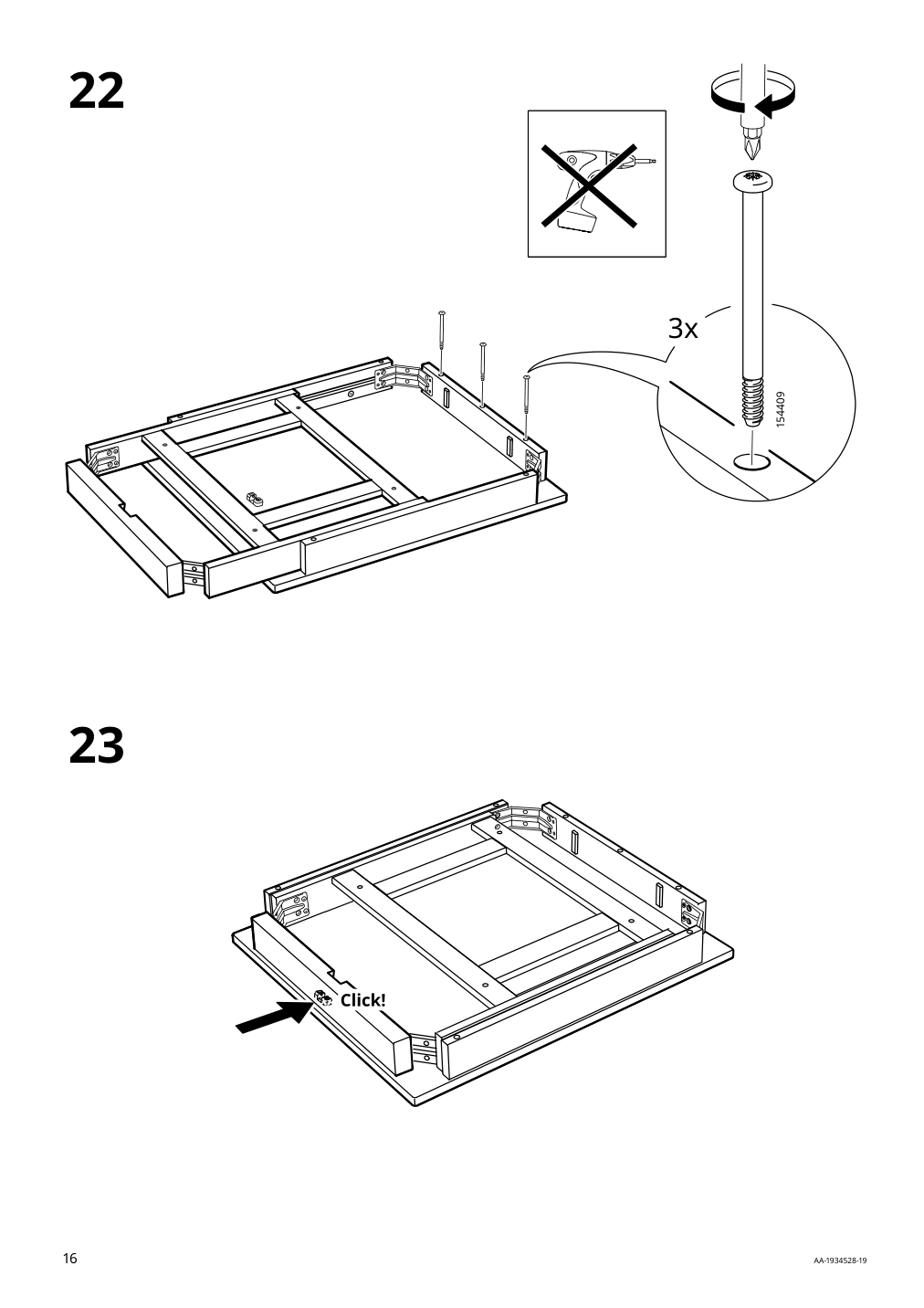 Assembly instructions for IKEA Ekedalen extendable table white | Page 16 - IKEA EKEDALEN / GRÖNSTA table and 2 chairs 895.487.94