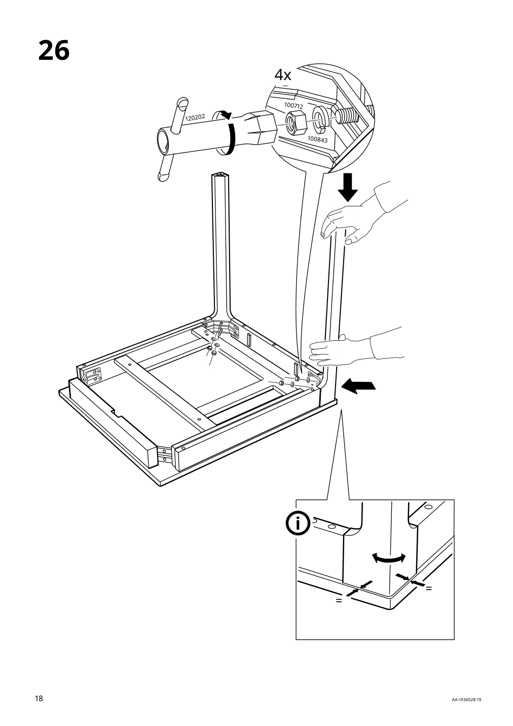 Assembly instructions for IKEA Ekedalen extendable table white | Page 18 - IKEA EKEDALEN / GRÖNSTA table and 2 chairs 895.487.94