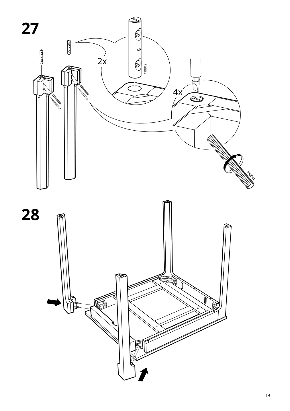 Assembly instructions for IKEA Ekedalen extendable table white | Page 19 - IKEA EKEDALEN / GRÖNSTA table and 2 chairs 895.487.94