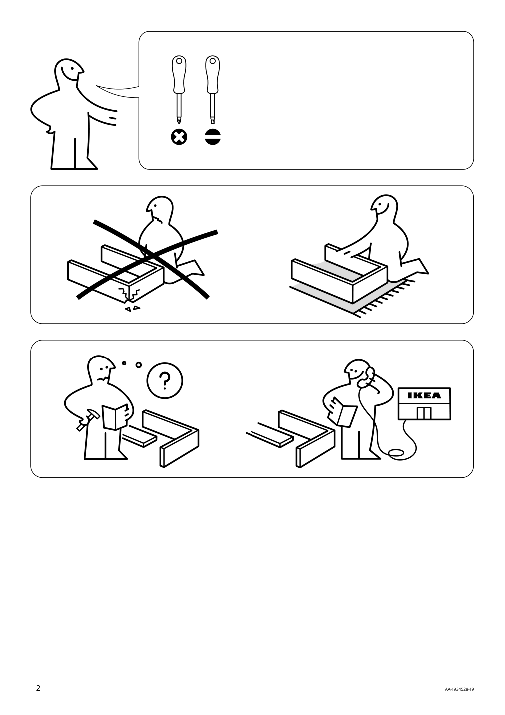 Assembly instructions for IKEA Ekedalen extendable table white | Page 2 - IKEA EKEDALEN / GRÖNSTA table and 2 chairs 895.487.94