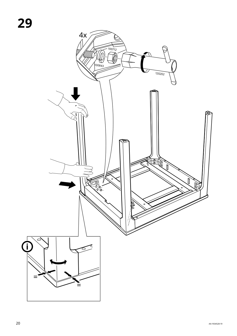 Assembly instructions for IKEA Ekedalen extendable table white | Page 20 - IKEA EKEDALEN / GRÖNSTA table and 2 chairs 895.487.94