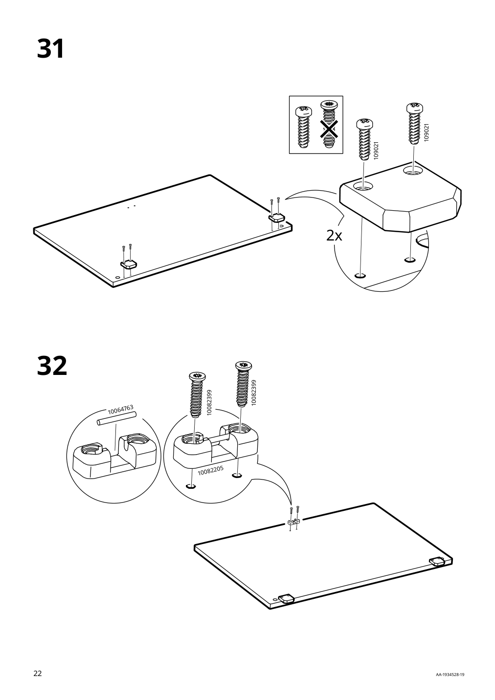 Assembly instructions for IKEA Ekedalen extendable table white | Page 22 - IKEA EKEDALEN / GRÖNSTA table and 2 chairs 895.487.94