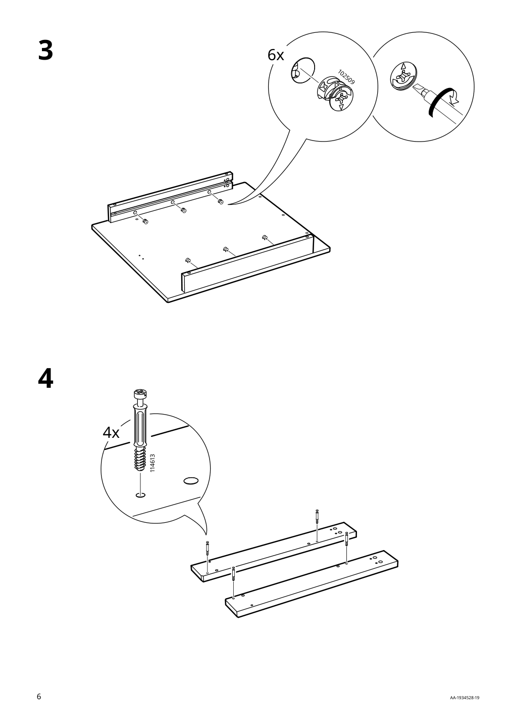 Assembly instructions for IKEA Ekedalen extendable table white | Page 6 - IKEA EKEDALEN / GRÖNSTA table and 2 chairs 895.487.94