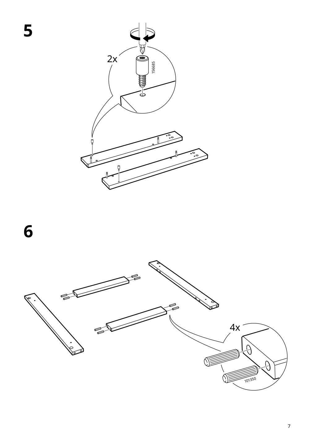 Assembly instructions for IKEA Ekedalen extendable table white | Page 7 - IKEA EKEDALEN / GRÖNSTA table and 2 chairs 895.487.94