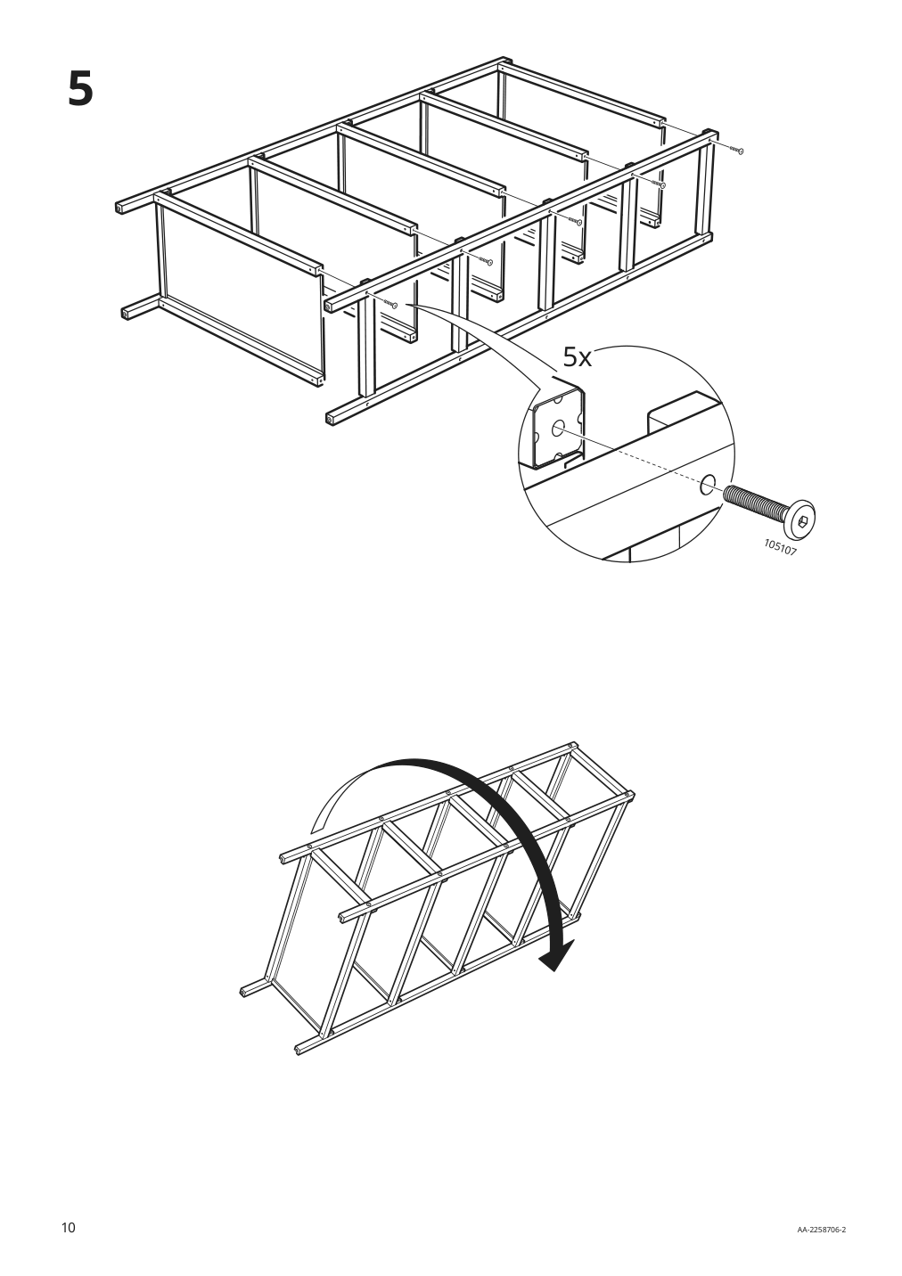 Assembly instructions for IKEA Ekenabben open shelf unit aspen white | Page 10 - IKEA TROTTEN/FLINTAN / EKENABBEN desk and storage combination 794.368.29