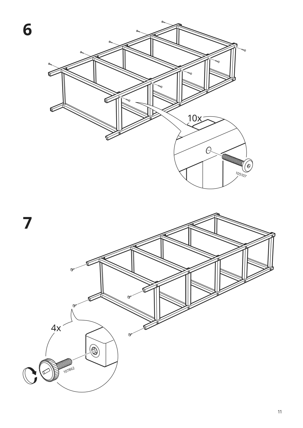 Assembly instructions for IKEA Ekenabben open shelf unit aspen white | Page 11 - IKEA TROTTEN/FLINTAN / EKENABBEN desk and storage combination 794.368.29