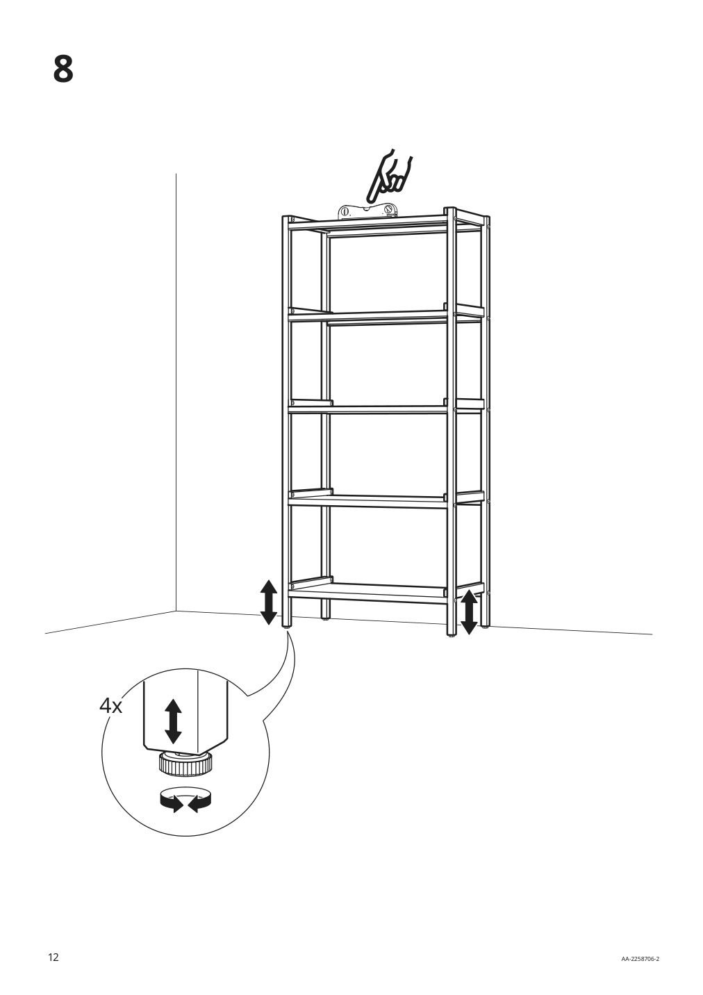 Assembly instructions for IKEA Ekenabben open shelf unit aspen white | Page 12 - IKEA TROTTEN/FLINTAN / EKENABBEN desk and storage combination 794.368.29