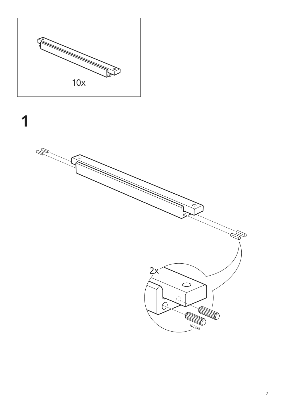 Assembly instructions for IKEA Ekenabben open shelf unit aspen white | Page 7 - IKEA TROTTEN/FLINTAN / EKENABBEN desk and storage combination 794.368.29