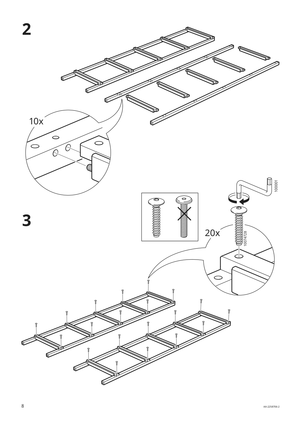 Assembly instructions for IKEA Ekenabben open shelf unit aspen white | Page 8 - IKEA TROTTEN/FLINTAN / EKENABBEN desk and storage combination 794.368.29