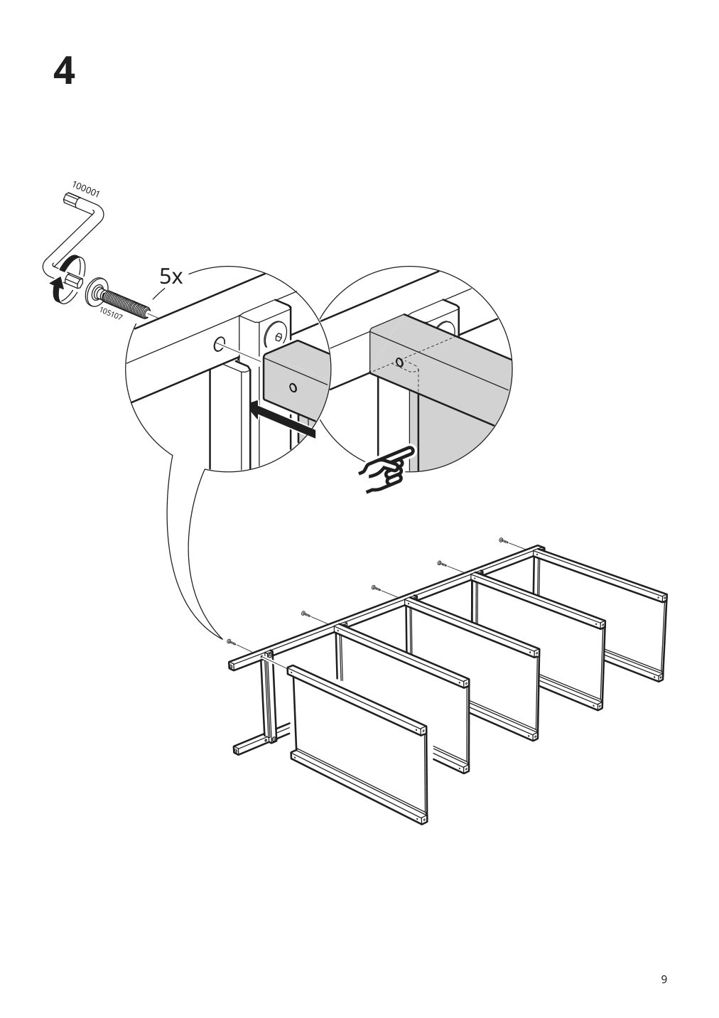 Assembly instructions for IKEA Ekenabben open shelf unit aspen white | Page 9 - IKEA TROTTEN/FLINTAN / EKENABBEN desk and storage combination 794.368.29