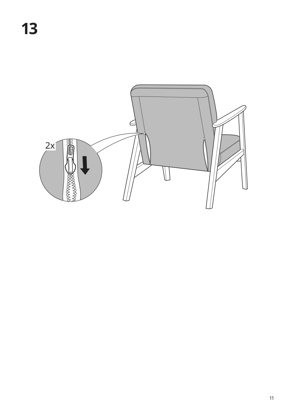 Assembly instructions for IKEA Ekenaeset armchair kilanda light beige | Page 11 - IKEA EKENÄSET armchair 305.334.93