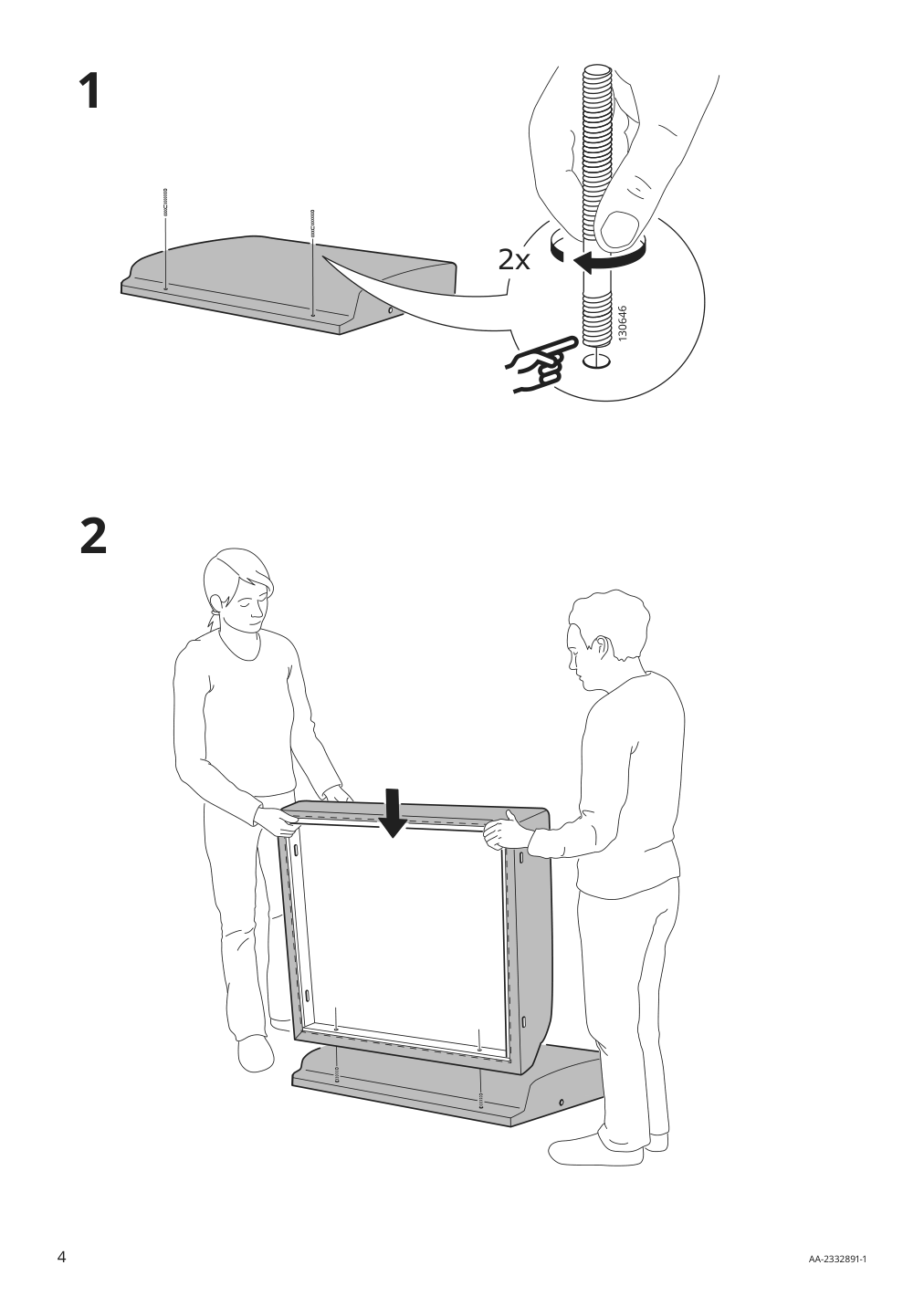 Assembly instructions for IKEA Ekenaeset armchair kilanda light beige | Page 4 - IKEA EKENÄSET armchair 305.334.93