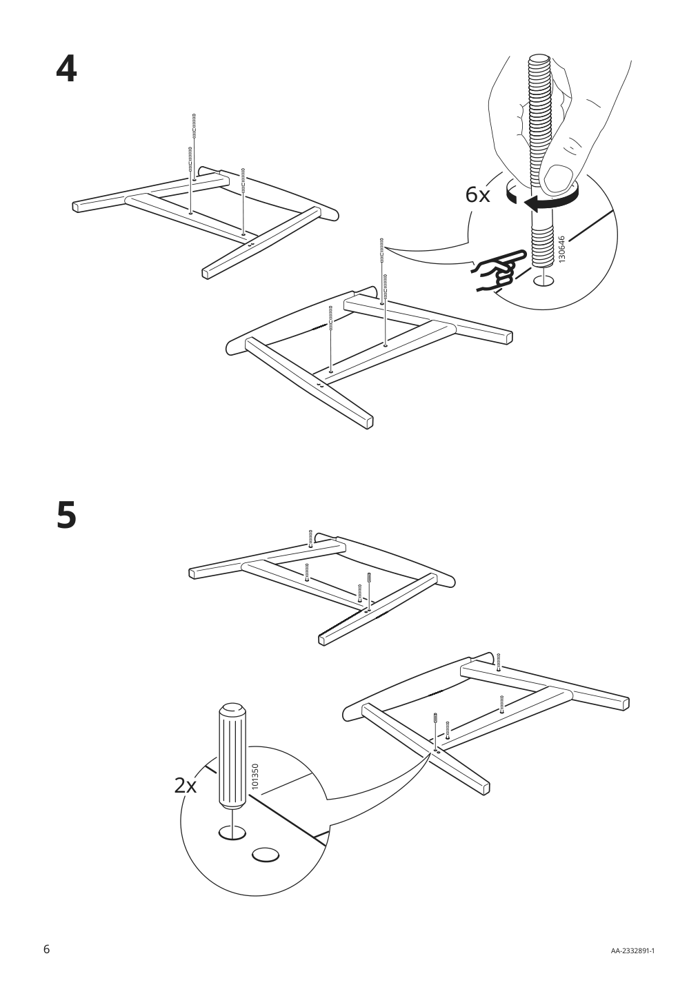 Assembly instructions for IKEA Ekenaeset armchair kilanda light beige | Page 6 - IKEA EKENÄSET armchair 305.334.93