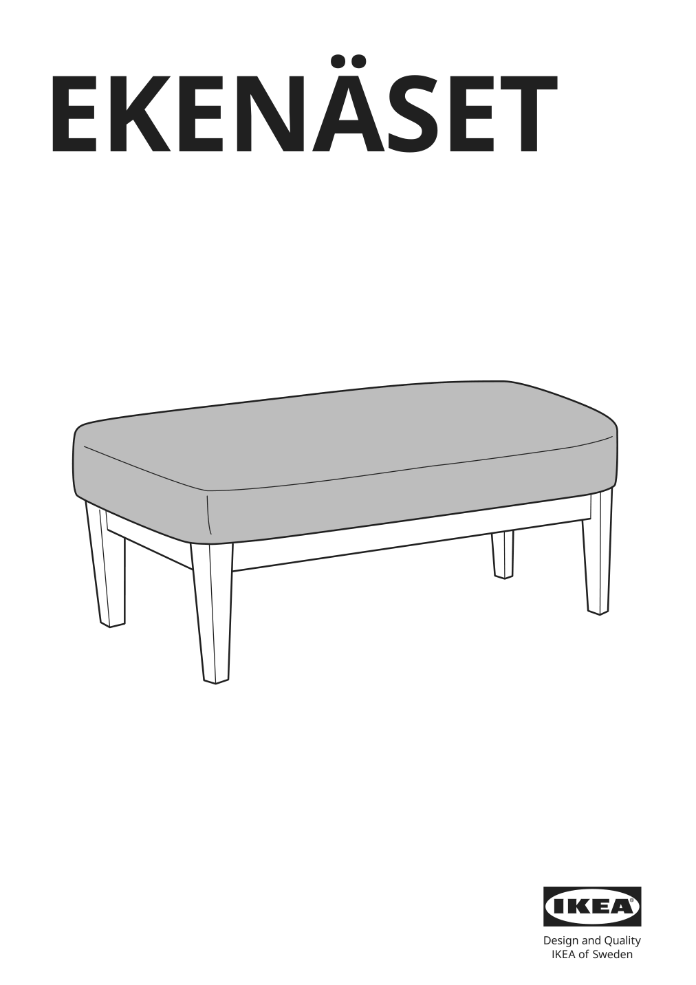 Assembly instructions for IKEA Ekenaeset bench jonsbyn black | Page 1 - IKEA EKENÄSET bench 105.335.35