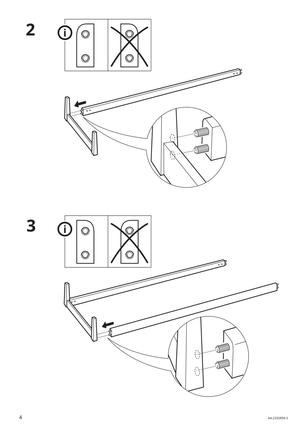 Assembly instructions for IKEA Ekenaeset bench jonsbyn black | Page 4 - IKEA EKENÄSET bench 105.335.35