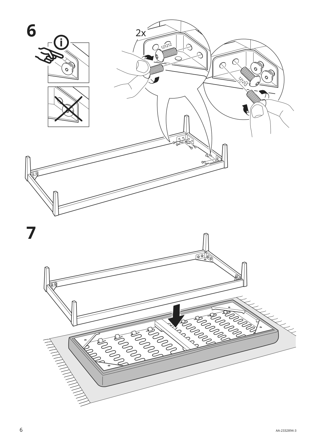 Assembly instructions for IKEA Ekenaeset bench jonsbyn black | Page 6 - IKEA EKENÄSET bench 105.335.35