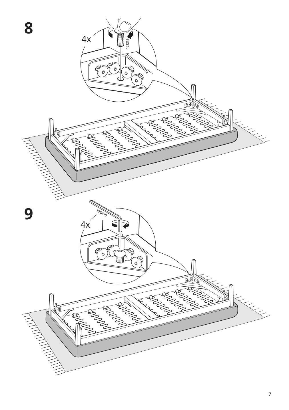 Assembly instructions for IKEA Ekenaeset bench jonsbyn black | Page 7 - IKEA EKENÄSET bench 105.335.35