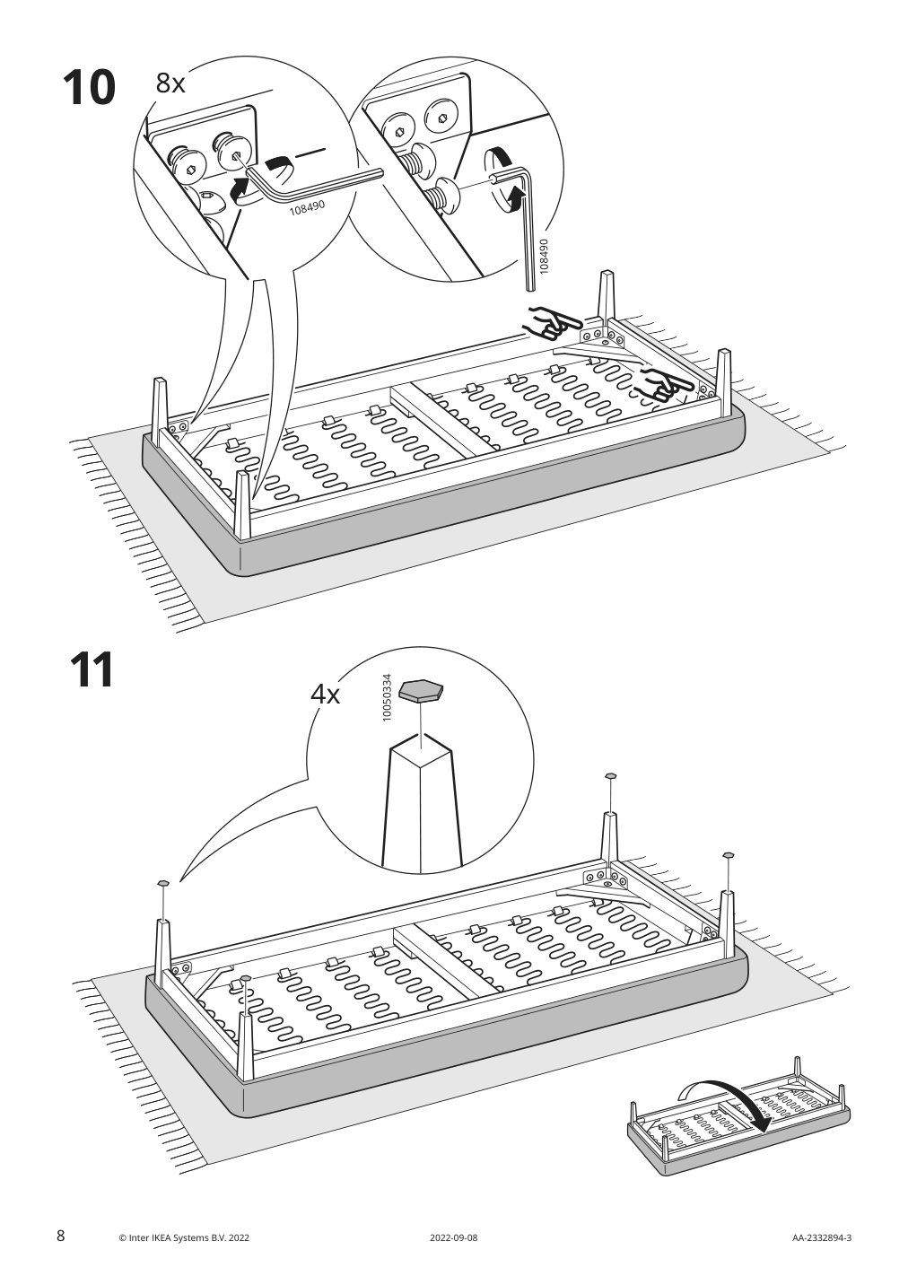 Assembly instructions for IKEA Ekenaeset bench jonsbyn black | Page 8 - IKEA EKENÄSET bench 105.335.35