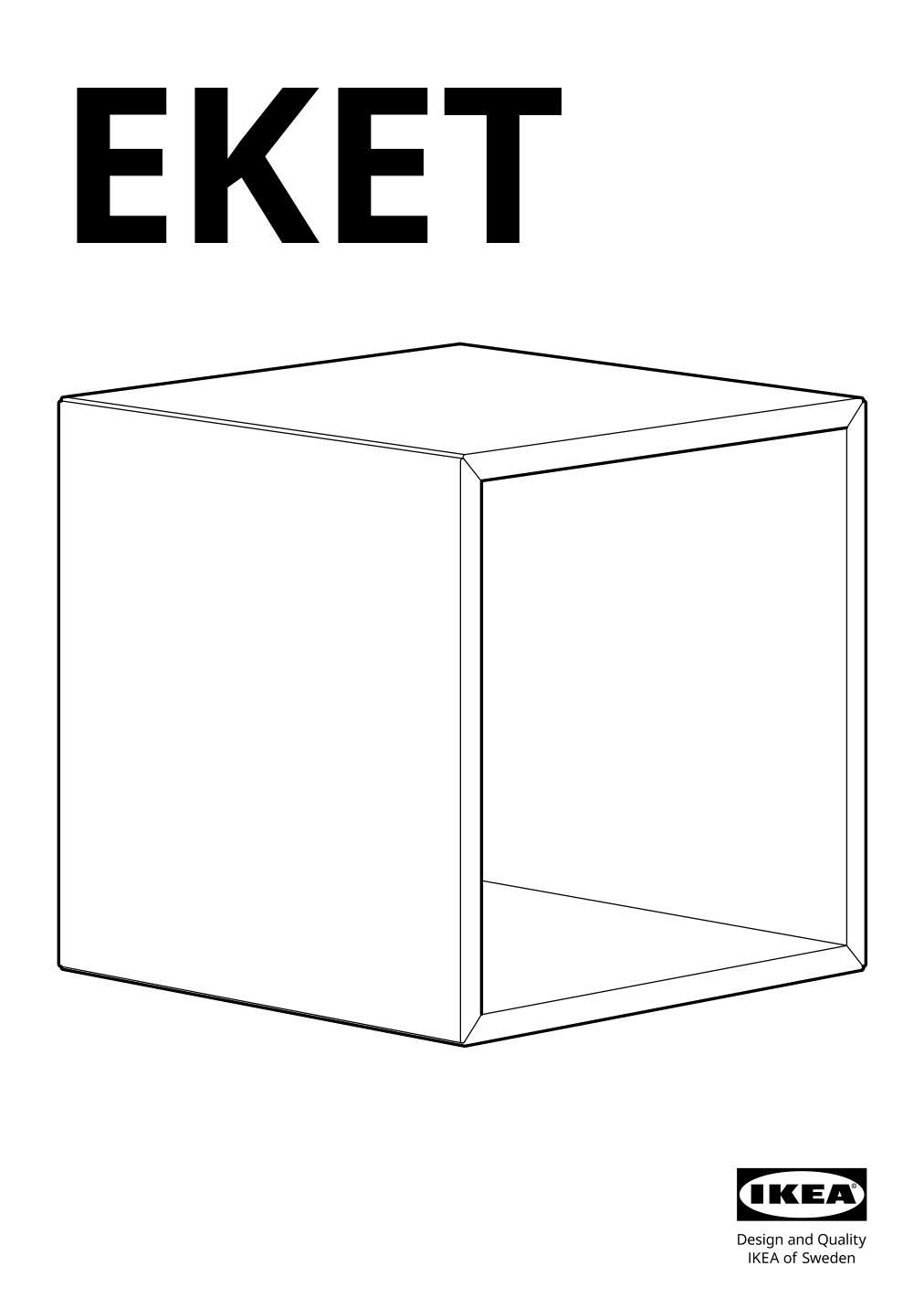 Assembly instructions for IKEA Eket cabinet brown walnut effect | Page 1 - IKEA BESTÅ / EKET TV storage combination 394.908.04