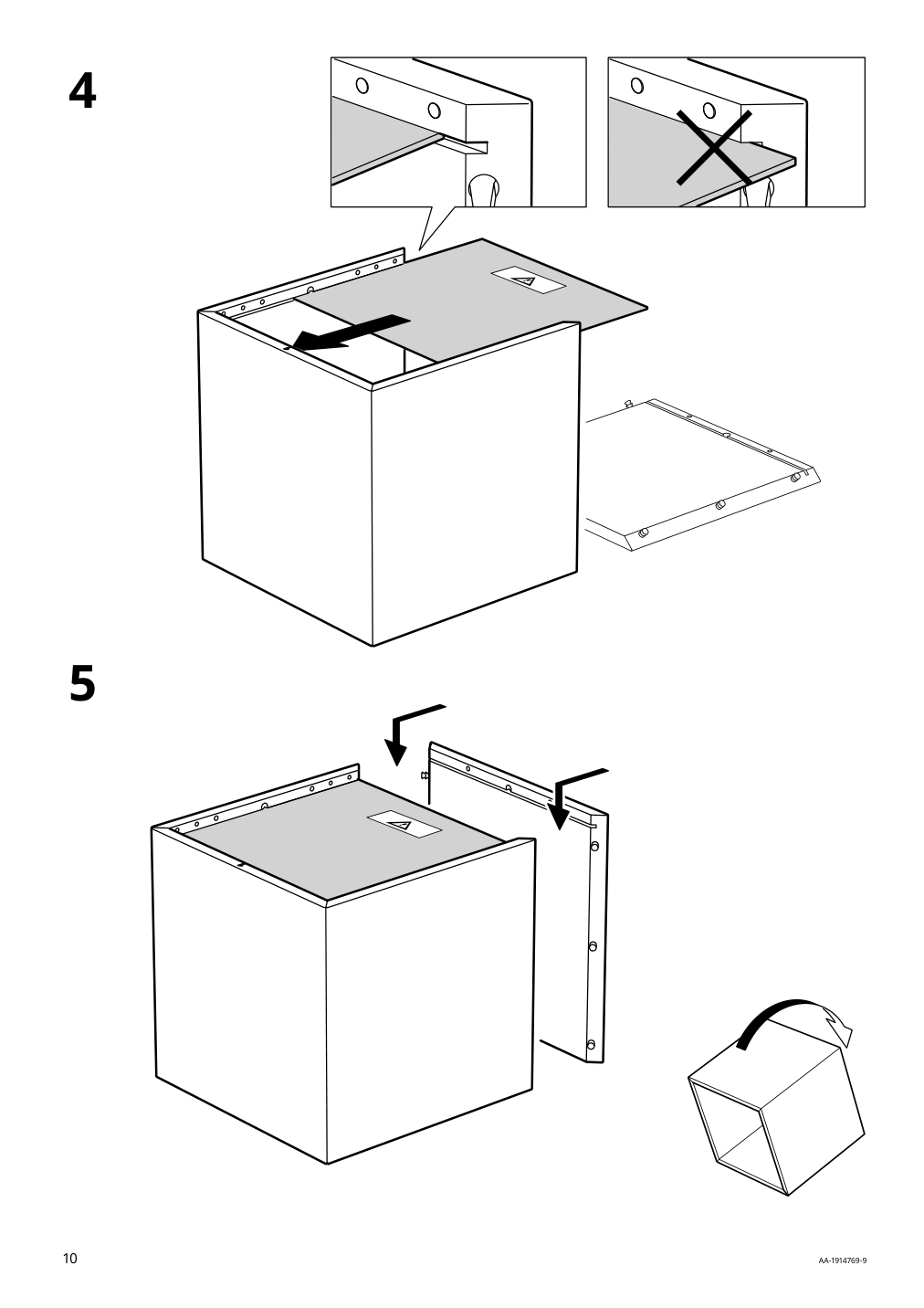 Assembly instructions for IKEA Eket cabinet brown walnut effect | Page 10 - IKEA BESTÅ / EKET TV storage combination 394.908.04