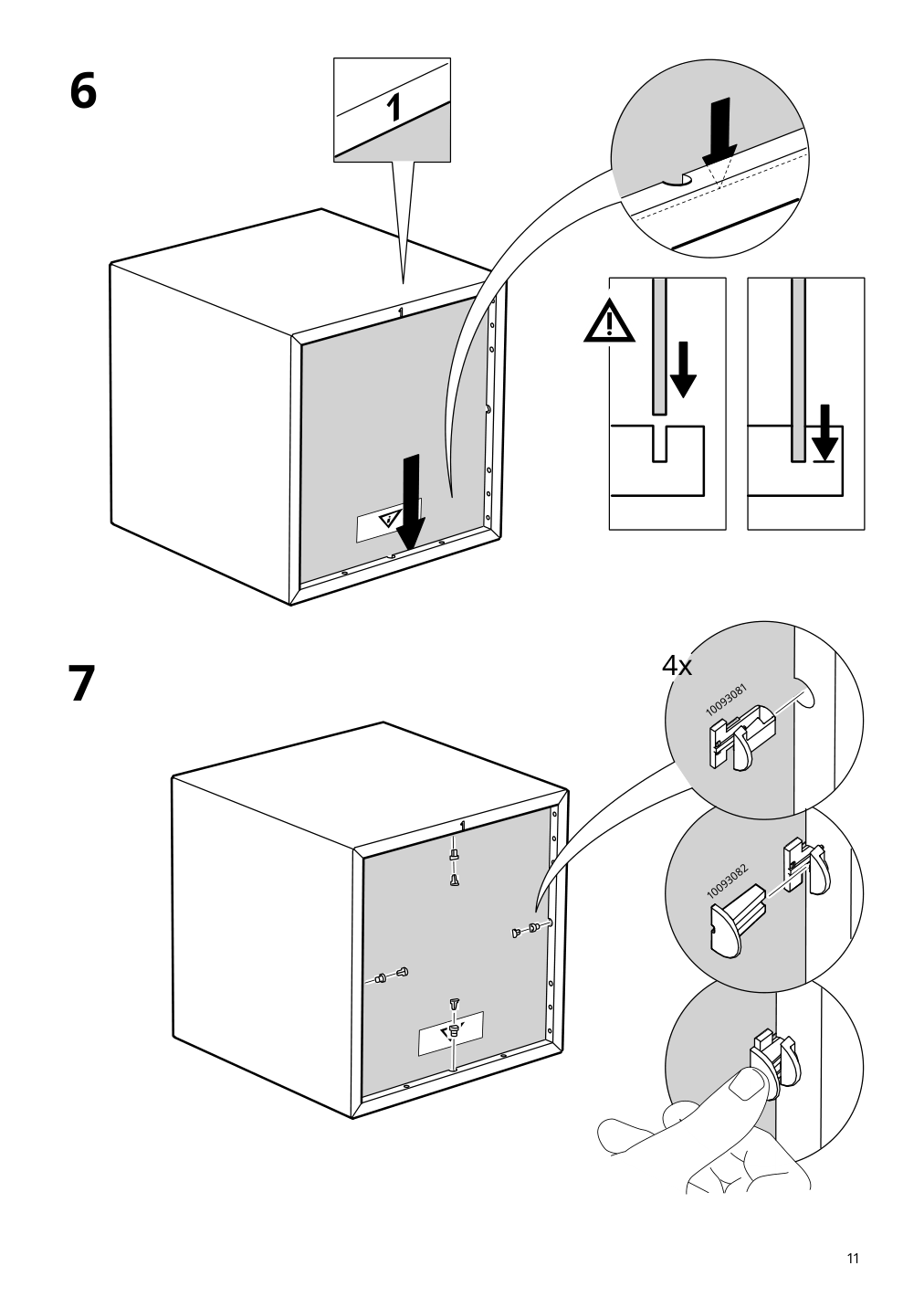 Assembly instructions for IKEA Eket cabinet brown walnut effect | Page 11 - IKEA BESTÅ / EKET TV storage combination 394.908.04