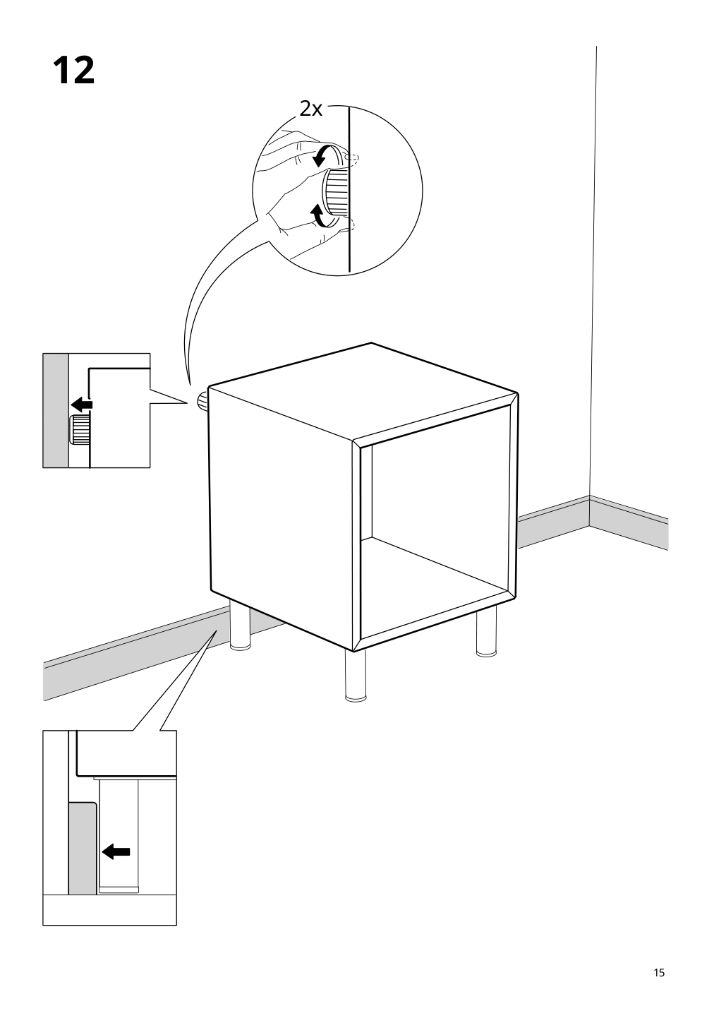 Assembly instructions for IKEA Eket cabinet brown walnut effect | Page 15 - IKEA BESTÅ / EKET TV storage combination 594.908.03