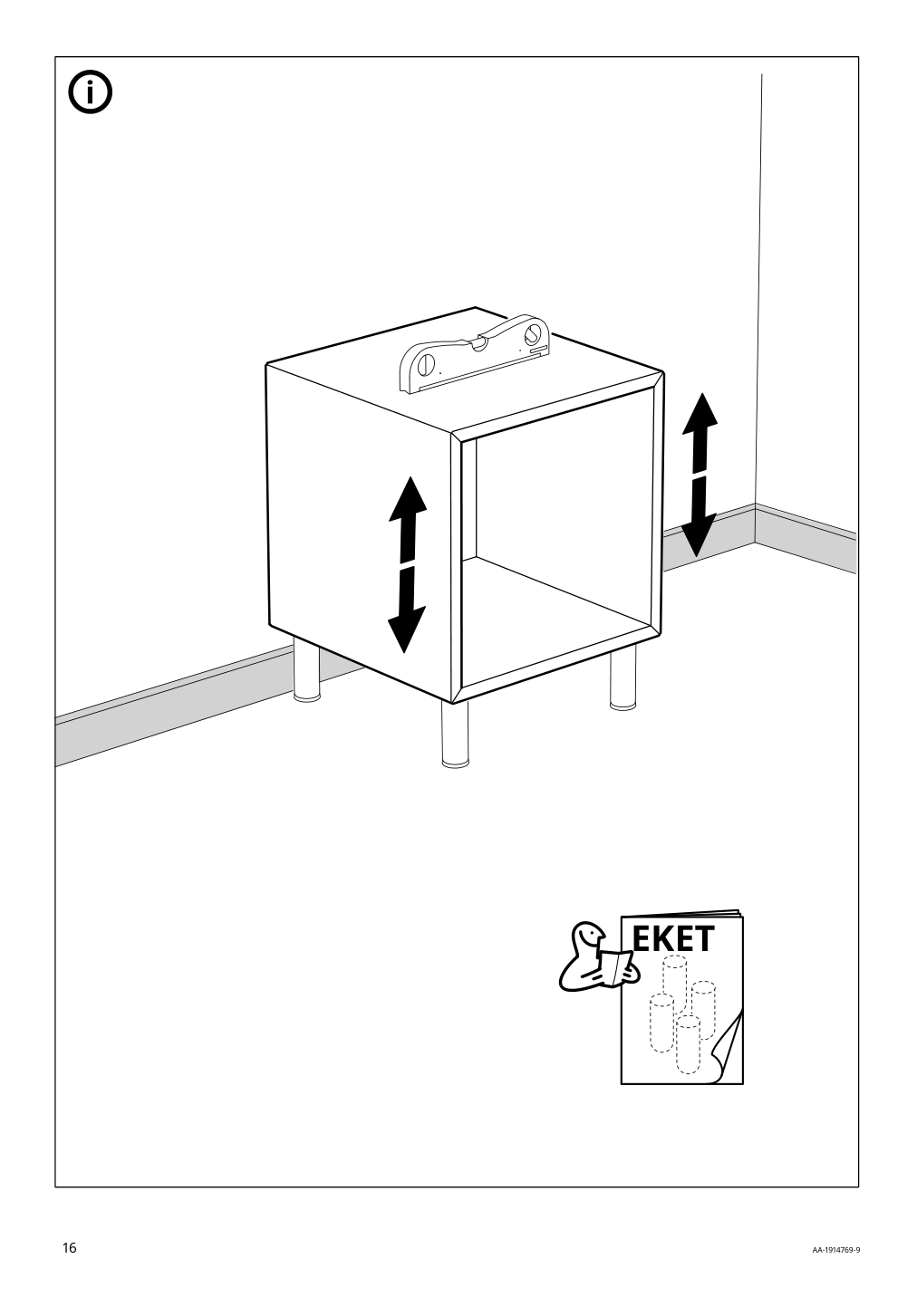 Assembly instructions for IKEA Eket cabinet brown walnut effect | Page 16 - IKEA BESTÅ / EKET TV storage combination 394.908.04