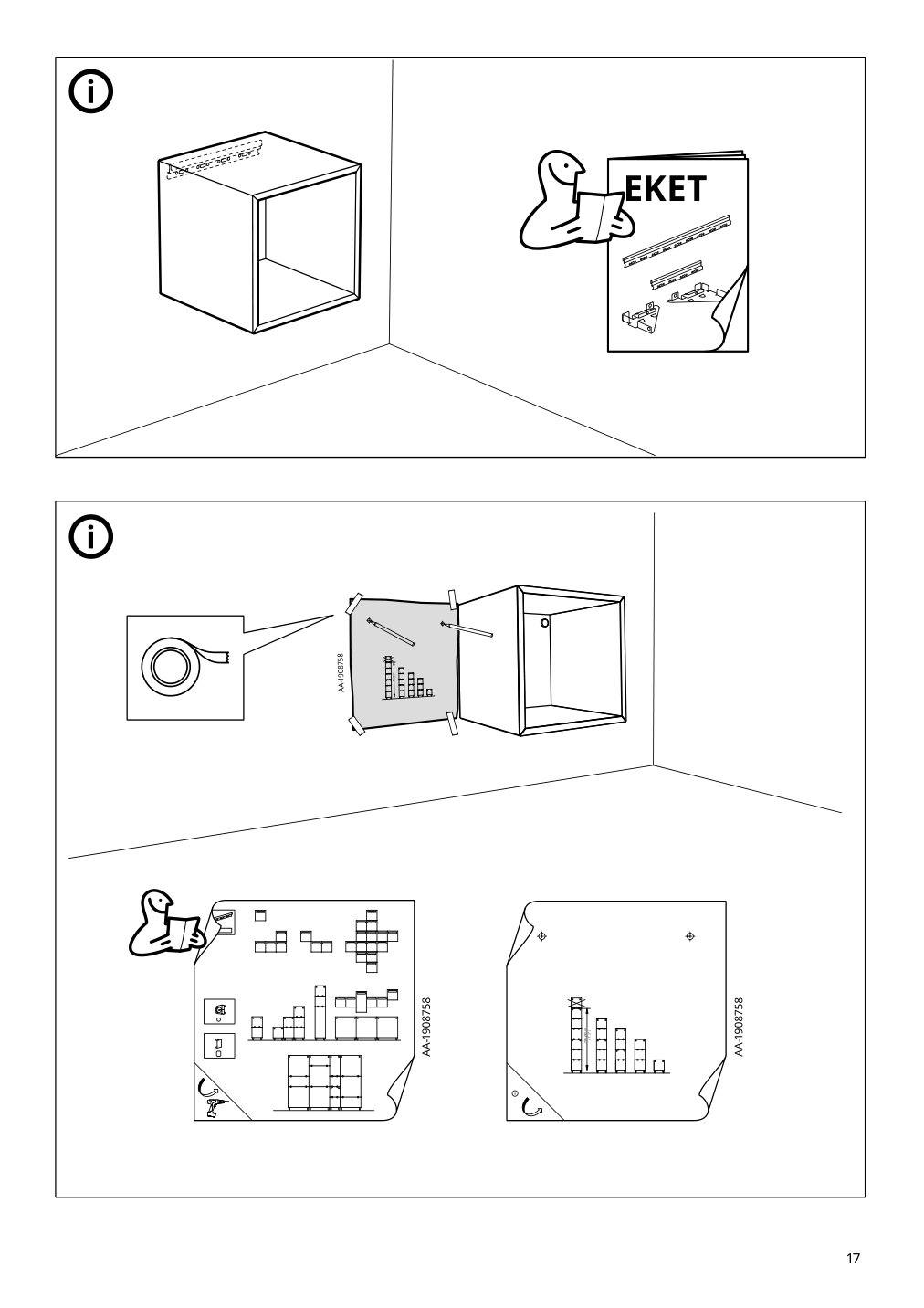 Assembly instructions for IKEA Eket cabinet brown walnut effect | Page 17 - IKEA BESTÅ / EKET TV storage combination 594.908.03