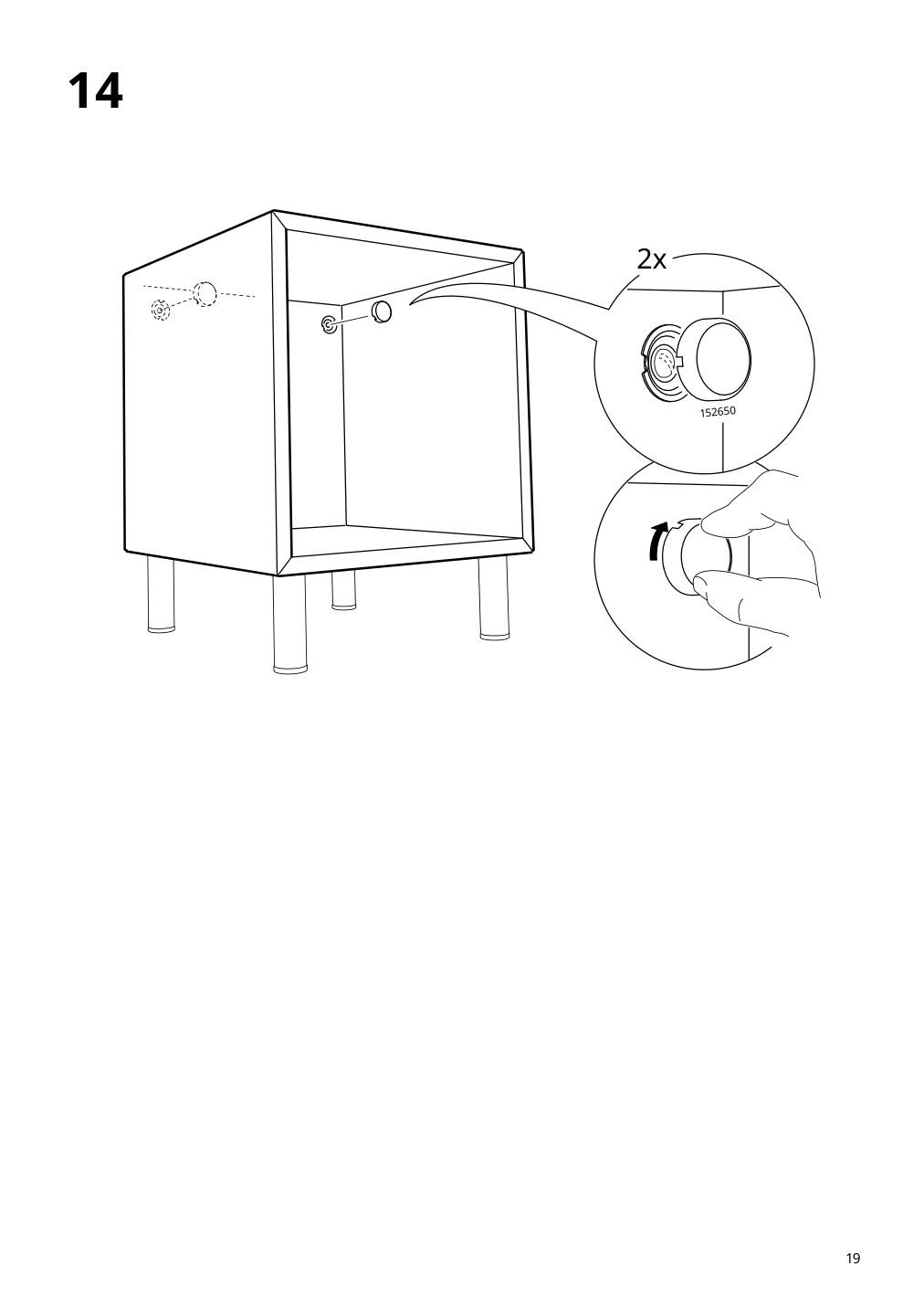 Assembly instructions for IKEA Eket cabinet brown walnut effect | Page 19 - IKEA BESTÅ / EKET TV storage combination 594.908.03