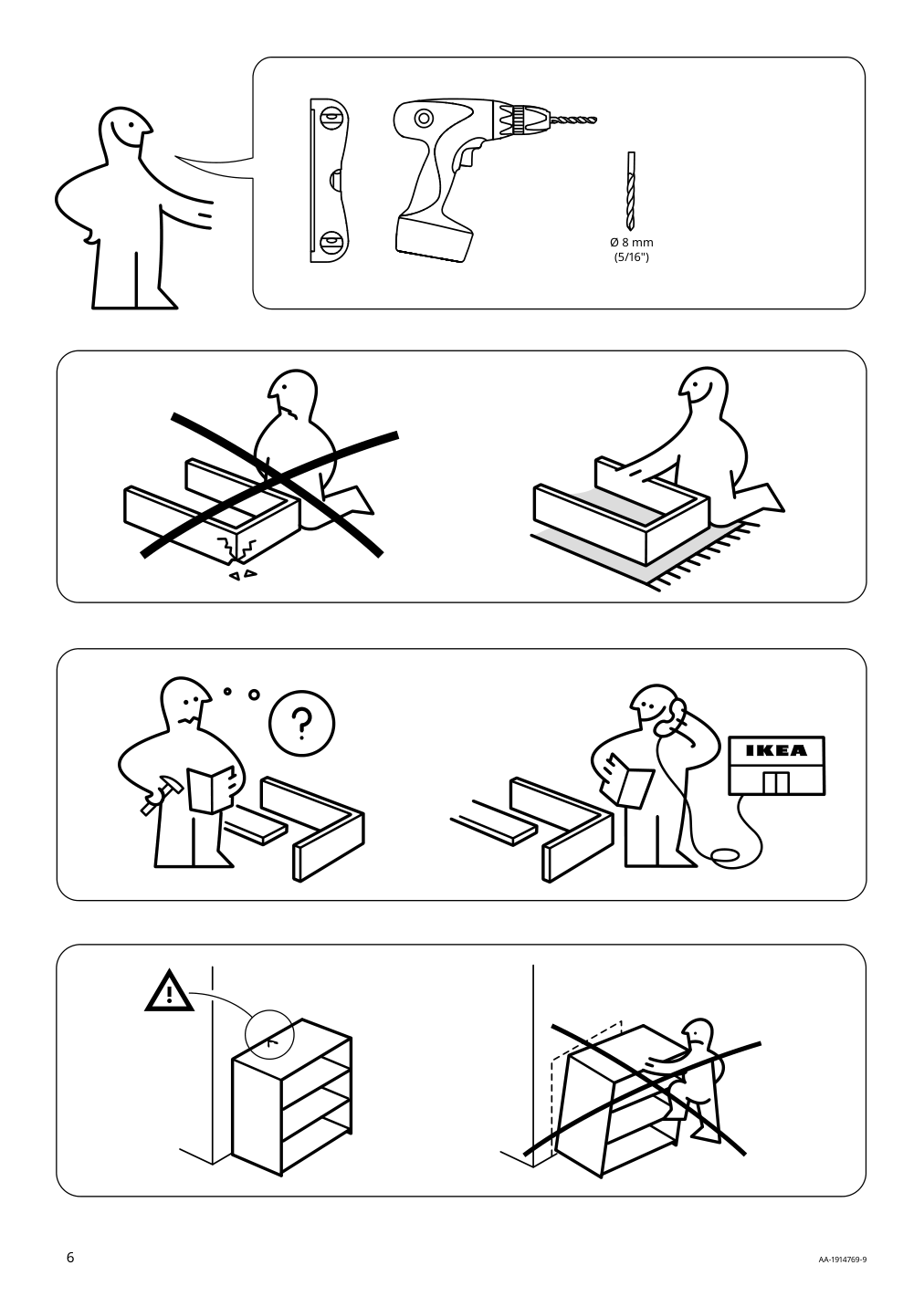 Assembly instructions for IKEA Eket cabinet brown walnut effect | Page 6 - IKEA BESTÅ / EKET TV storage combination 594.908.03