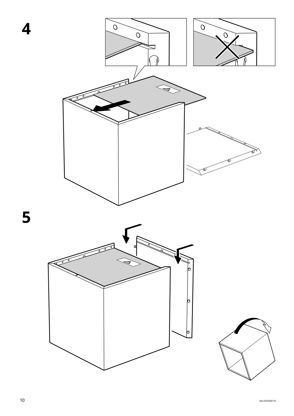 Assembly instructions for IKEA Eket cabinet white | Page 10 - IKEA BESTÅ / EKET TV/storage combination 094.768.33