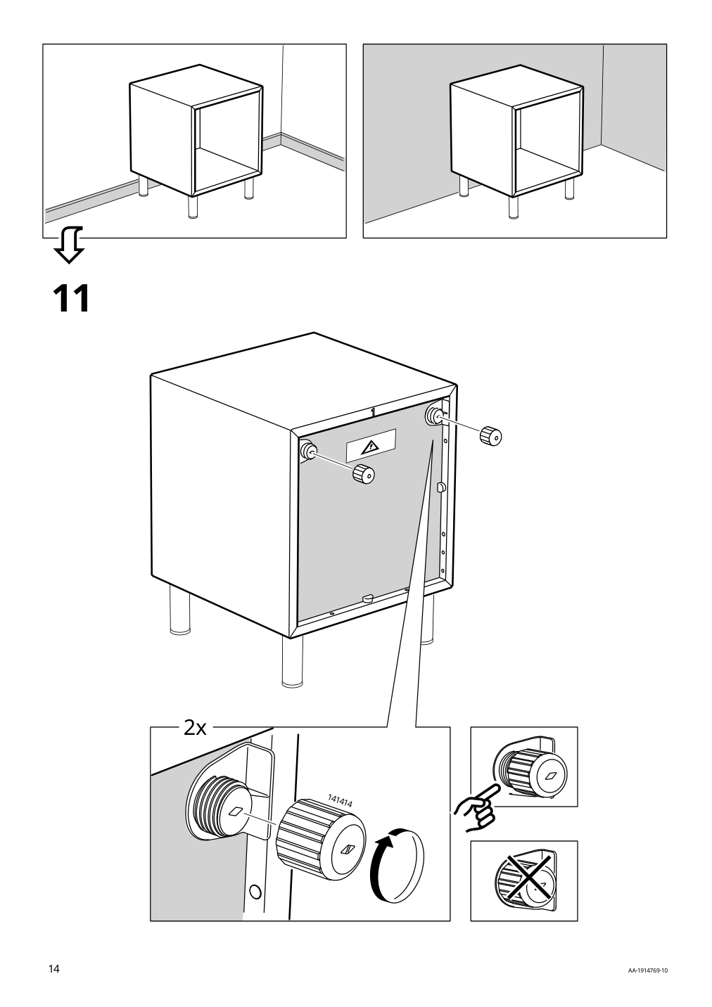 Assembly instructions for IKEA Eket cabinet white | Page 14 - IKEA BESTÅ / EKET storage combination 894.768.05