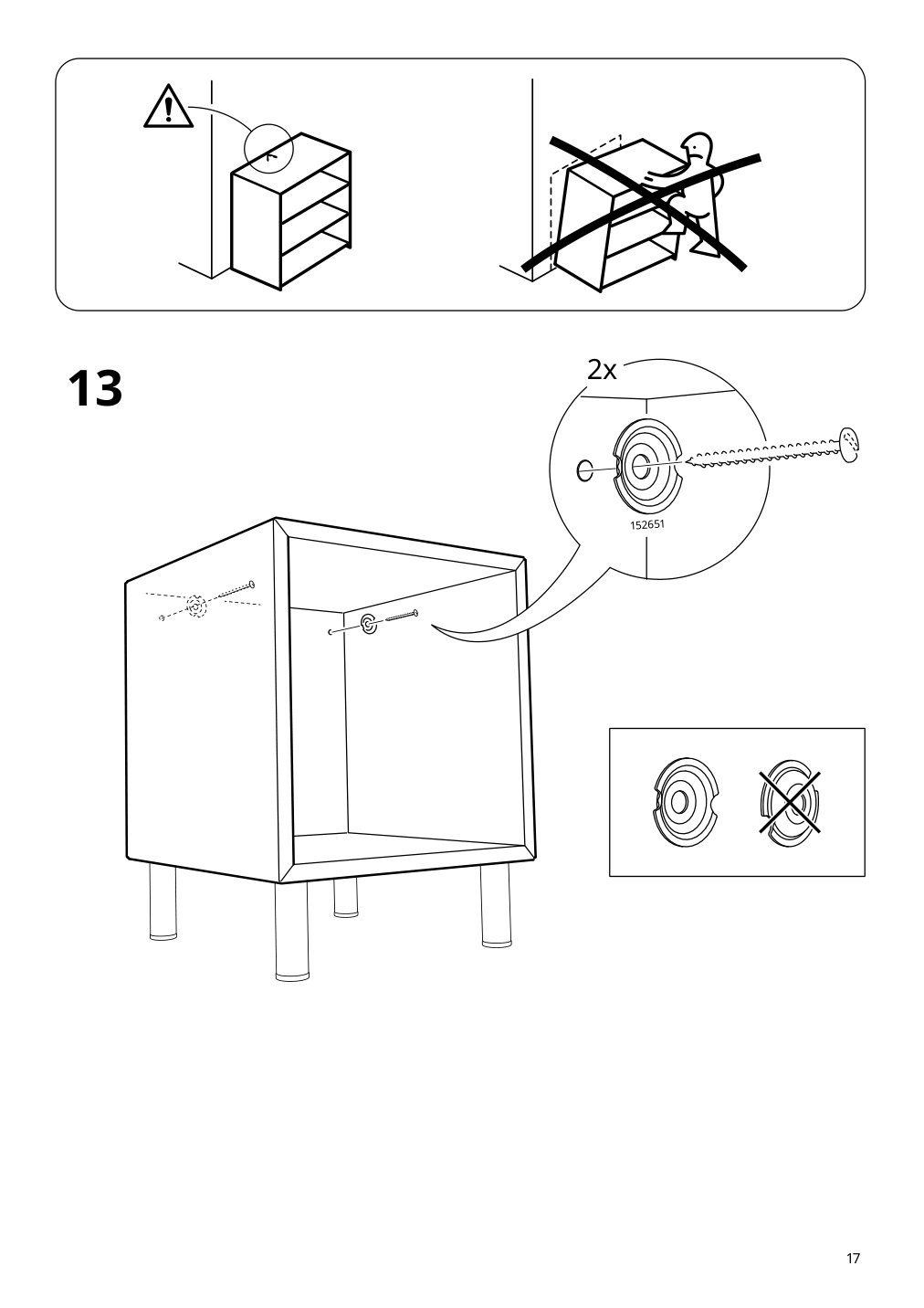 Assembly instructions for IKEA Eket cabinet white | Page 17 - IKEA BESTÅ / EKET TV/storage combination 094.768.33