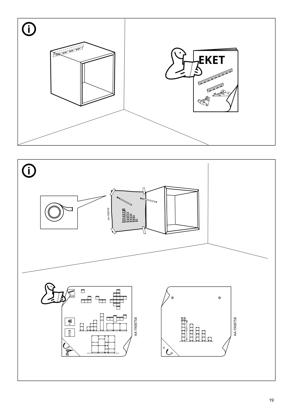 Assembly instructions for IKEA Eket cabinet red brown | Page 19 - IKEA BESTÅ / EKET TV storage combination 194.397.36