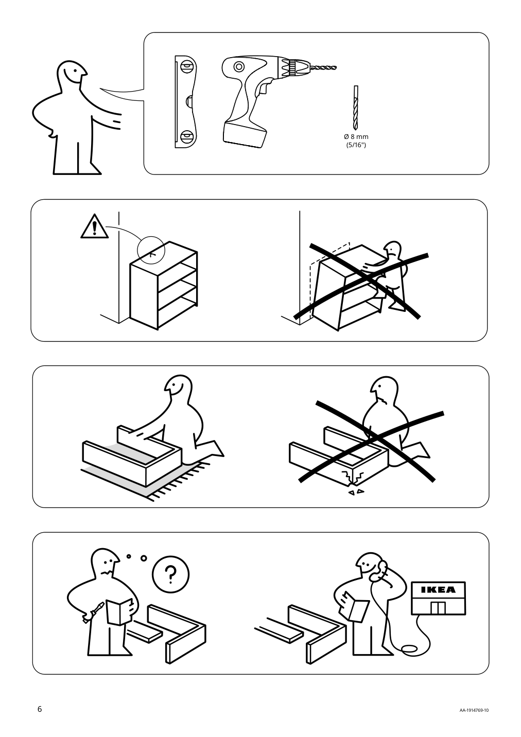 Assembly instructions for IKEA Eket cabinet white | Page 6 - IKEA BESTÅ / EKET TV/storage combination 094.768.33