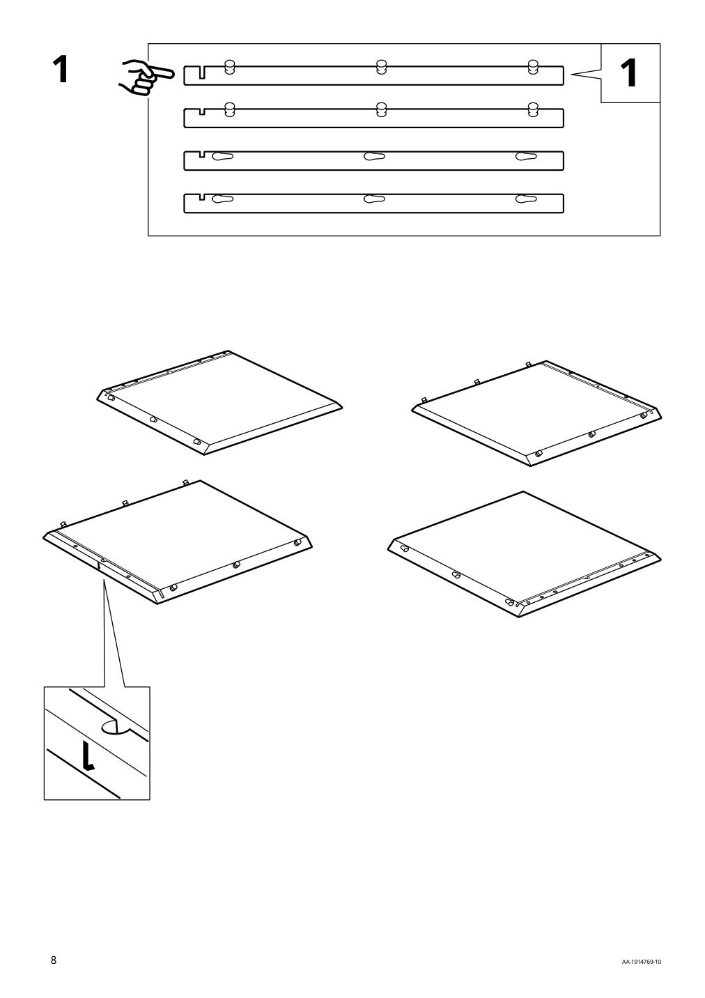 Assembly instructions for IKEA Eket cabinet pale pink | Page 8 - IKEA BESTÅ / EKET TV storage combination 794.397.38