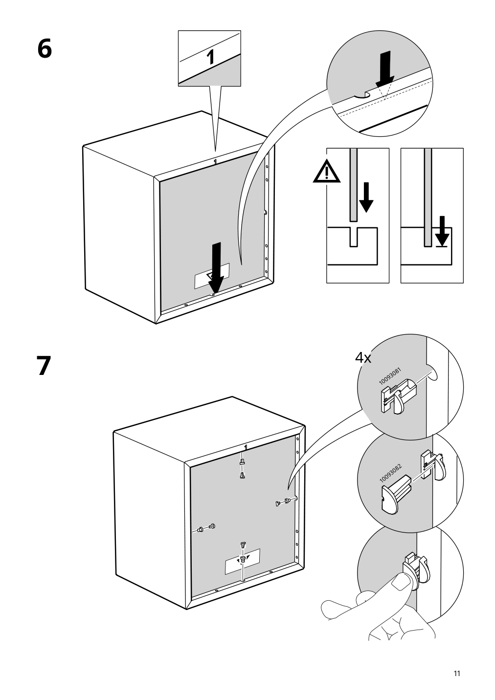 Assembly instructions for IKEA Eket cabinet white stained oak effect | Page 11 - IKEA BESTÅ / EKET TV storage combination 392.868.55