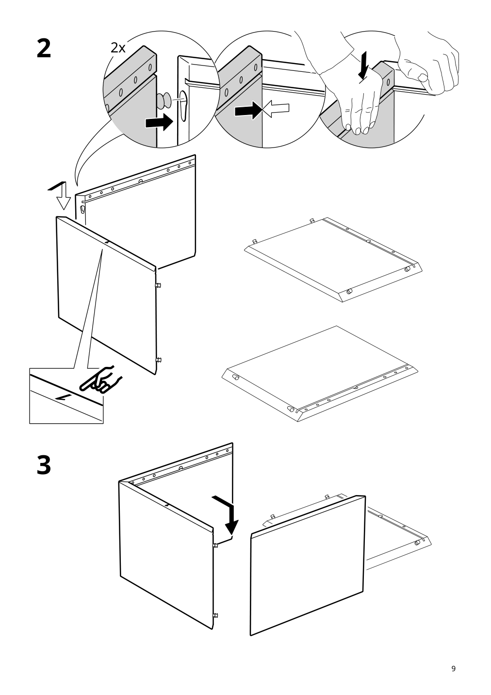 Assembly instructions for IKEA Eket cabinet white stained oak effect | Page 9 - IKEA BESTÅ / EKET TV storage combination 392.868.55