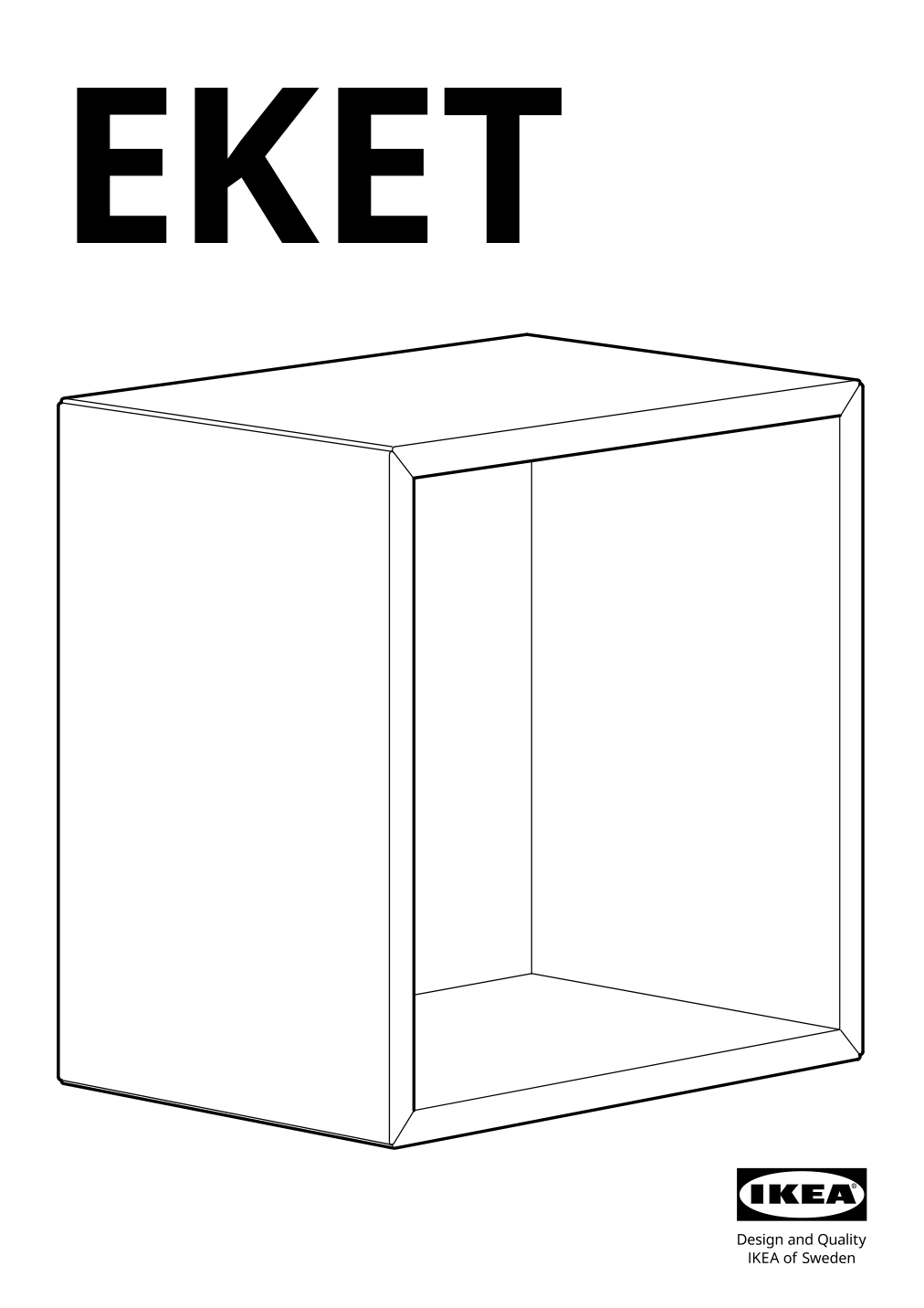 Assembly instructions for IKEA Eket cabinet white | Page 1 - IKEA EKET wall-mounted storage combination 693.363.83