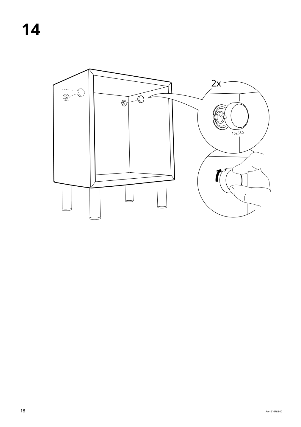 Assembly instructions for IKEA Eket cabinet light gray blue | Page 18 - IKEA EKET wall cabinet with glass door 695.330.10