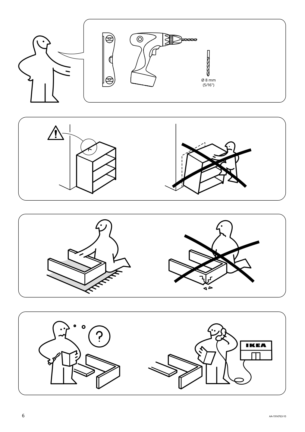 Assembly instructions for IKEA Eket cabinet brown walnut effect | Page 6 - IKEA EKET wall-mounted cabinet combination 895.216.81